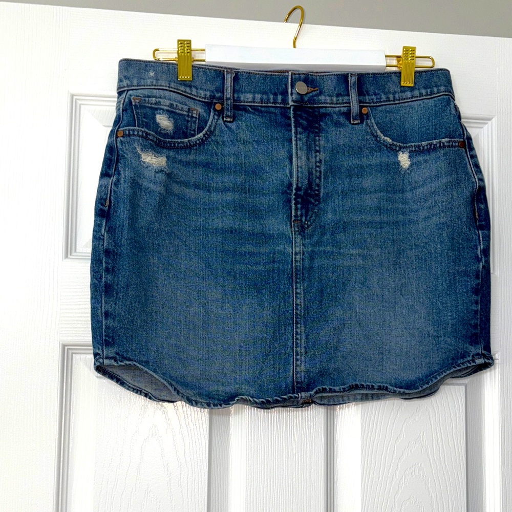 Express Blue Denim Pencil Skirt